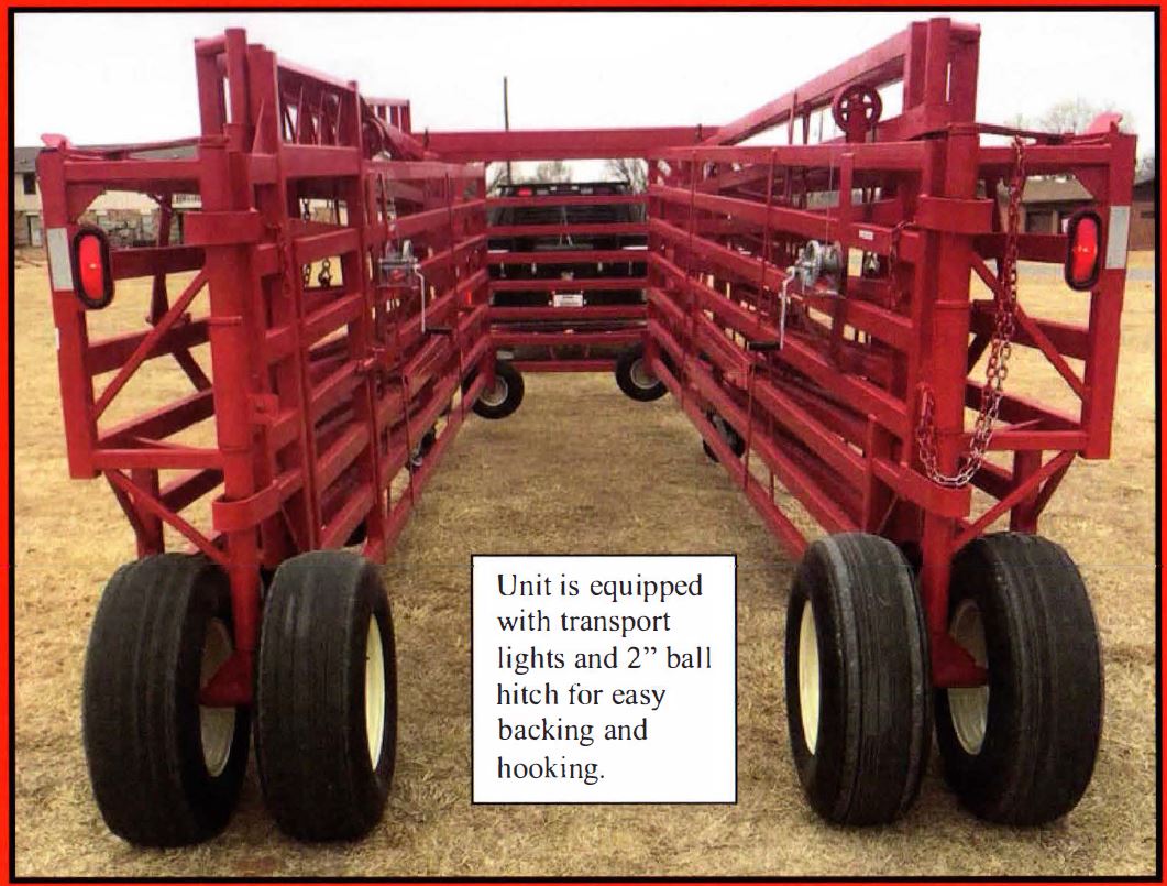 Diamond W Portable Cattle Corral Dual Rear Wheel